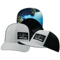 Paddle Board Hat - Baseball Hat Fit - Gray / Black - Laser Mesh