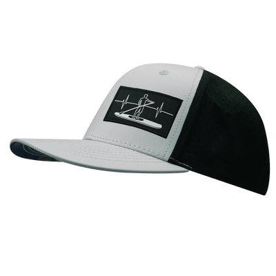 Paddle Board Hat, Baseball Hat, Snapback Hat, Gray, Black, Mens Hat, Womens Hat, Side Picture