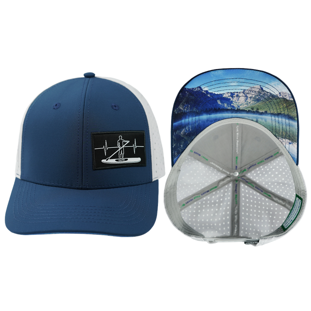 Paddle Board Hat, Baseball Hat, Snapback Hat, Navy, Gray, Mens Hat, Womens Hat, Main Picture