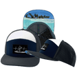 Paddle Board Hat, Flat Bill, Snapback Hat, Charcoal, Navy, White, Mens Hat, Womens Hat, Main Picture