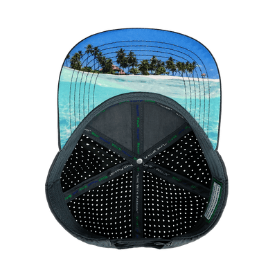 Paddle Board Hat, Flat Bill, Snapback Hat, Charcoal, Navy, White, Mens Hat, Womens Hat, Underbill Picture