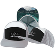 Paddle Board Hat, Flat Bill, Snapback Hat, Gray, Black, White, Mens Hat, Womens Hat, Main Picture