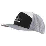 Paddle Board Hat, Flat Bill, Snapback Hat, Gray, Black, White, Mens Hat, Womens Hat, Side Picture