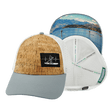 Paddle Board Hat, Low Profile, Ponytail, Snapback Hat, Cork, Gray, White, Mens Hat, Womens Hat, Main Picture 