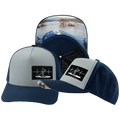 Paddle Board Hat - Trucker Hat - Dark Blue / Gray Blue - Laser Mesh