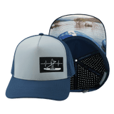 Paddle Board Hat, Trucker Hat, Snapback Hat, Dark Blue, Gray Blue, Mens Hat, Womens Hat, Main Picture