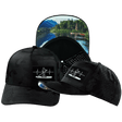 Paddle Board Hat, Trucker Hat, Snapback Hat, Black Camo, Mens Hat, Womens Hat, Main Picture