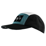 Pickleball Hat, 5 Panel Hat, Strapback, Black, Slate Green, White, Mens Hat, Womens Hat, Side Picture