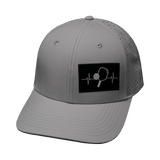 Pickleball Hat, Baseball Hat Fit, Snapback Hat, Light Gray, Mens Hat, Womens Hat, Front Picture 