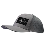 Pickleball Hat, Baseball Hat Fit, Snapback Hat, Light Gray, Mens Hat, Womens Hat, Side Picture 