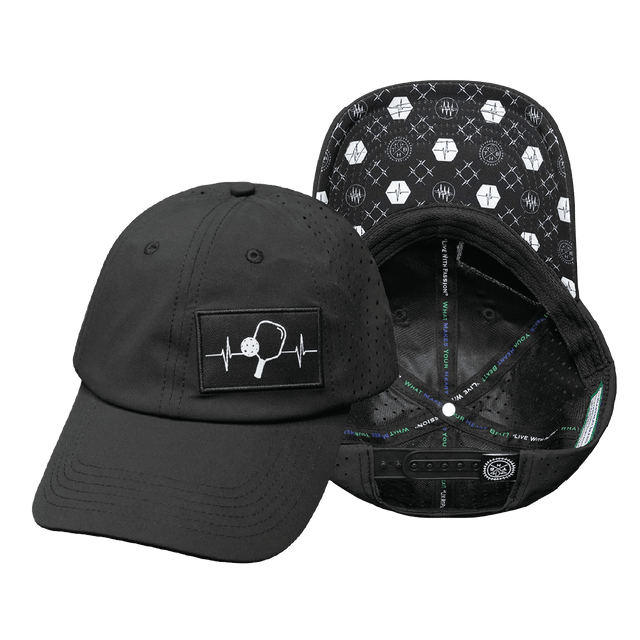 Pickleball Hat, Dad Hat, Snapback, Black, Mens Hat, Womens Hat, Main Picture