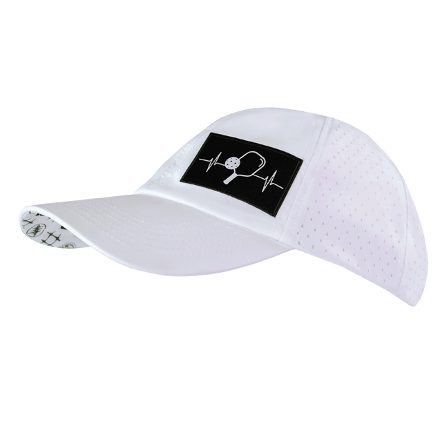 Pickleball Hat, Dad Hat, Snapback, White, Mens Hat, Womens Hat, Side Picture