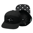 Pickleball Hat, Flat Bill, Snapback, Black, Mens Hat, Womens Hat, Main Picture