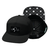 Pickleball Hat, Flat Bill, Snapback, Black, Mens Hat, Womens Hat, Main Picture