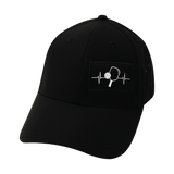 Pickleball Hat, Low Profile, Ponytail, Snapback Hat, Black, Mens Hat, Womens Hat, Front Picture 