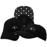 Pickleball Hat, Low Profile, PonyTail, Snapback Hat, Black, Mens Hat, Womens Hat, Main Picture 