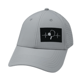 Pickleball Hat, Low Profile, Ponytail, Snapback Hat, Gray, Mens Hat, Womens Hat, Front Picture 