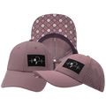 Pickleball Hat - Low Profile - Ponytail - Dusty Pink - Laser Mesh