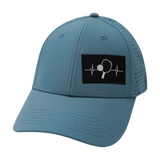 Pickleball Hat, Low Profile, Ponytail, Snapback Hat, Light Blue, Mens Hat, Womens Hat, Front Picture 