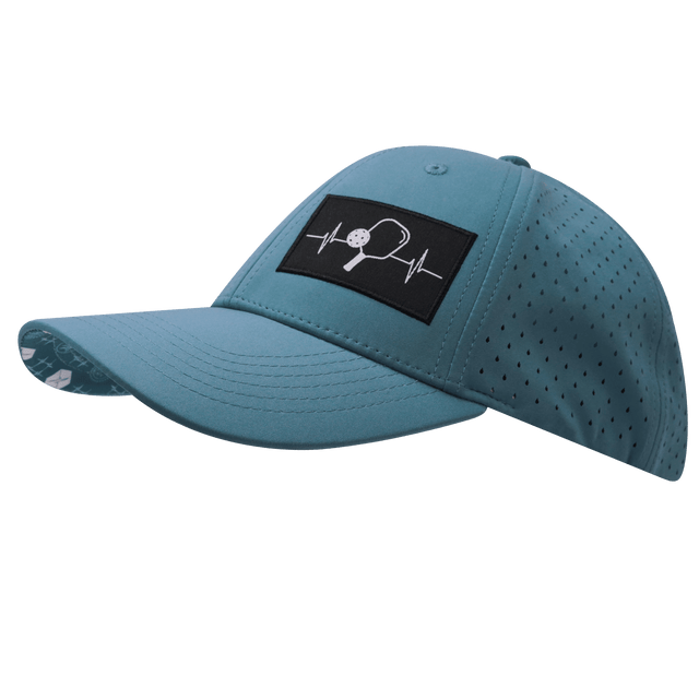 Pickleball Hat, Low Profile, Ponytail, Snapback Hat, Light Blue, Mens Hat, Womens Hat, Side Picture 