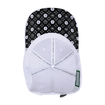 Pickleball Hat, Low Profile, Ponytail, Snapback Hat, White, Mens Hat, Womens Hat, Underbill Picture 
