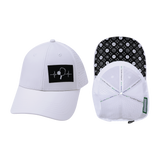 Pickleball hat, Low Profile, Ponytail Snapback Hat, White, Mens Hat, Womens Hat, Main Picture