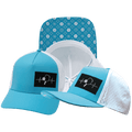 Pickleball Hat - Trucker Hat - Neon Blue Green / White - Laser Mesh