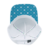 Pickleball Hat, Trucker Hat, Snapback Hat, Neon Blue Green, White, Mens Hat, Womens Hat, Underbill Picture