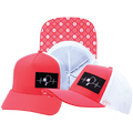 Pickleball Hat - Trucker Hat - Neon Peach / White - Laser Mesh