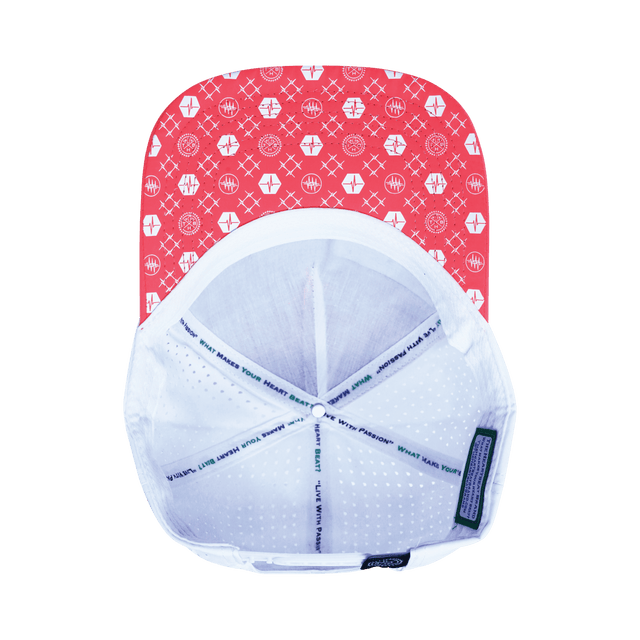 Pickleball Hat, Trucker Hat, Snapback Hat, Neon Peach, White, Mens Hat, Womens Hat, Underbill Picture