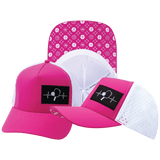 Pickleball Hat, Trucker Hat, Snapback Hat, Neon Pink, White, Mens Hat, Womens Hat, Main Picture