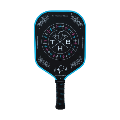 Pickleball Paddle — Heartbeat PRO, Neon Blue / Black