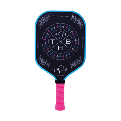 Pickleball Paddle — Heartbeat PRO, Neon Blue / Neon Pink / Black