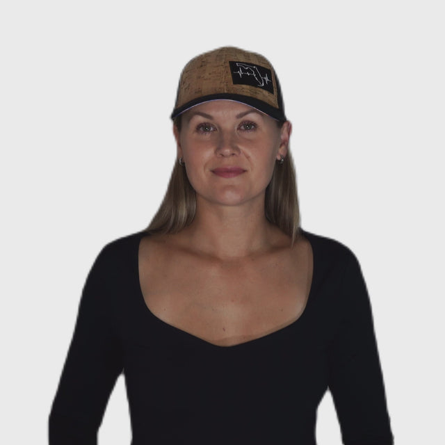 Florida Hat - Low Profile - Cork - Black - Trucker Mesh