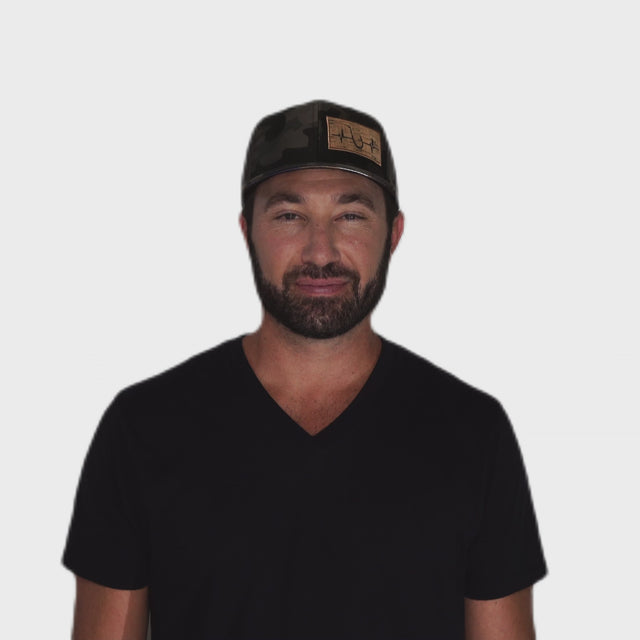 Fishing Hat - Baseball Hat Fit - Tan Camo - Laser Mesh