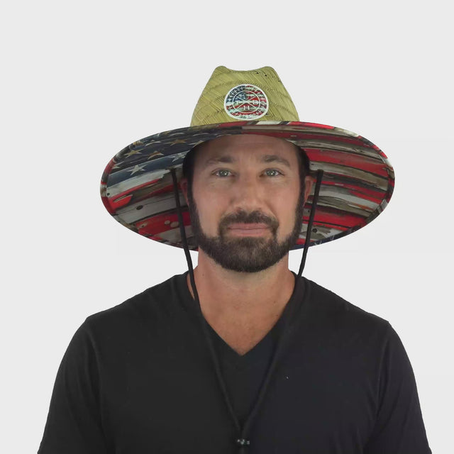 THB Straw - Sun Hat - Flag Rugged