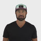 Pickleball Hat - Flat Bill - Neon Pink / White / Neon Blue Green / Black - Laser Mesh