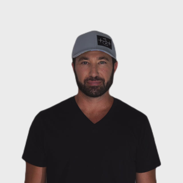 Golf Hat - Baseball Hat Fit  - Gray Blue - Laser Mesh