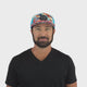 Color Vibes Hat - Flat Bill - Party Blocks - Neon Peach / White / Neon Blue - Laser Mesh