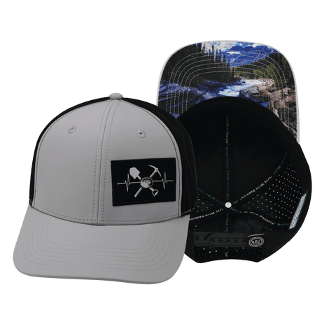 Prospecting Hat, Baseball Hat Fit, Snapback Hat, Gray, Black, Mens Hat, Womens Hat, Main Picture 