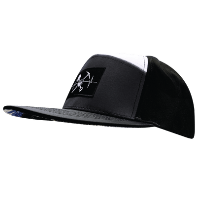 Prospecting Hat, Flat Bill, Snapback Hat, Black, Charcoal, White, Mens Hat, Womens Hat, Side Picture