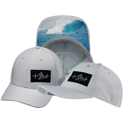 Surf Hat — Airmesh, Athletic Fit, Gray, Fabric Back