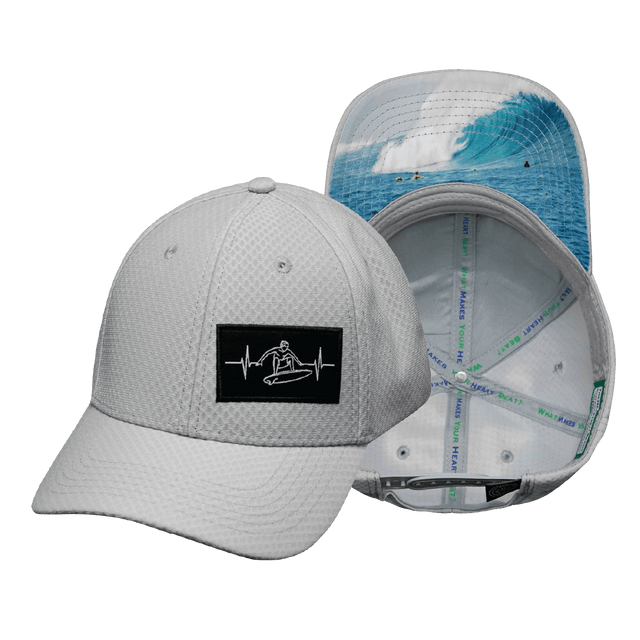 Surf Hat, Athletiic Fit,  Airmesh, Snapback Hat, Gray, Mens Hat, Womens Hat, Main Picture