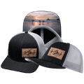 Surf Hat - Baseball Hat Fit - Charcoal / Gray - Trucker Mesh
