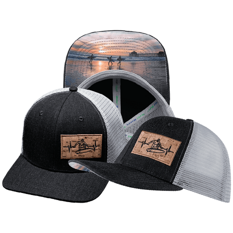 Surf Hat, Baseball Hat, Snapback Hat, Charcoal, Gray, Mens Hat, Womens Hat, Main Picture