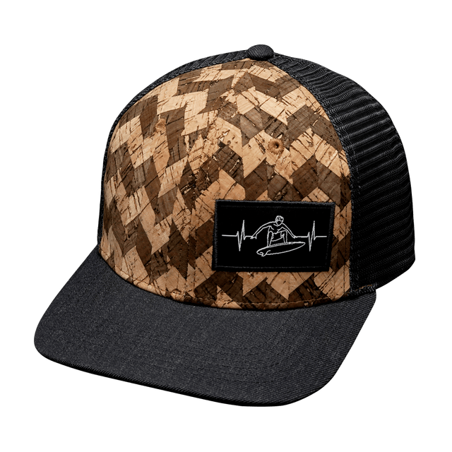 Surf Hat, Baseball Hat, Snapback Hat, Cork, Charcoal Gray, Mens Hat, Womens Hat, Frront Picture