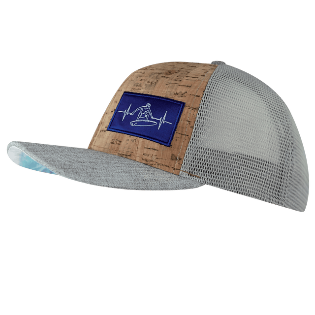 Surf Hat, Baseball Hat, Snapback Hat, Cork, Heather Gray, Gray, Mens Hat, Womens Hat, Side Picture