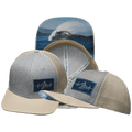 Surf Hat - Baseball Hat Fit - Cream / Gray - Trucker Mesh