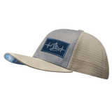 Surf Hat, Baseball Hat, Snapback Hat, Cream, Gray, Mens Hat, Womens Hat, Side Picture