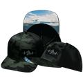 Surf Hat - Baseball Hat Fit - Green Camo / Black - Jersey Mesh